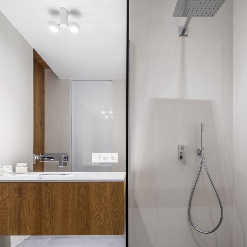 Stylish Shower with Matte Fixtures